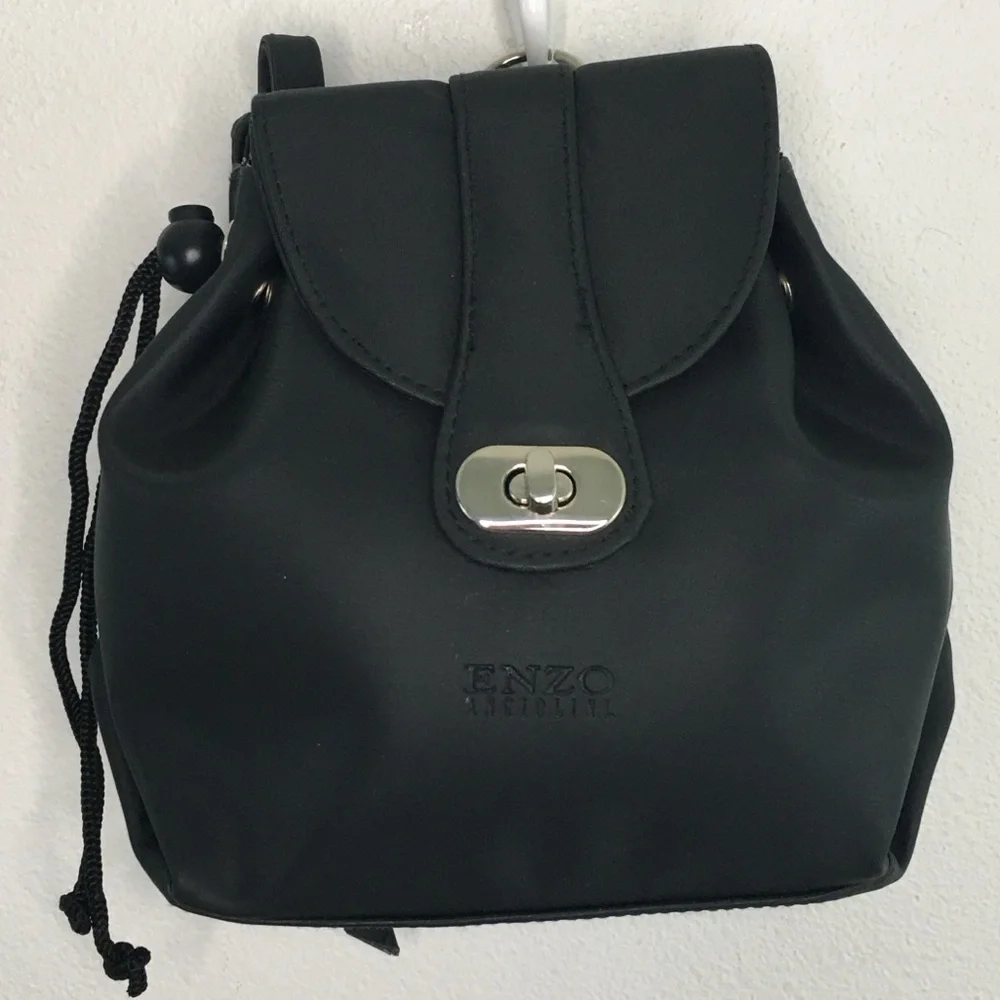 Enzo Angiolini | Black Mini Backpack